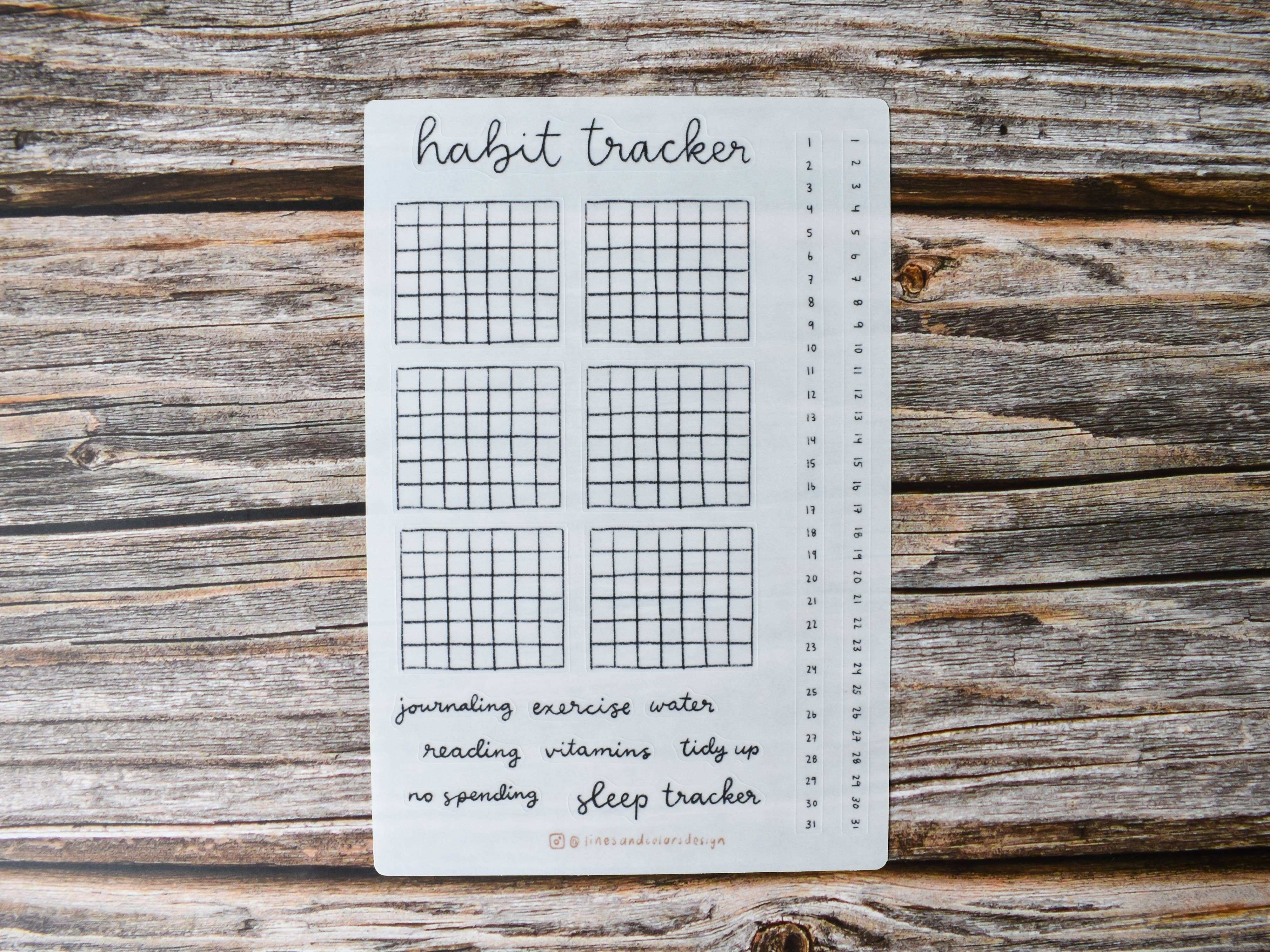 Habit Tracker Stickers | Weekly Monthly Daily Deco for Bullet Journals,  Planners, Traveler's Notebook, Diary