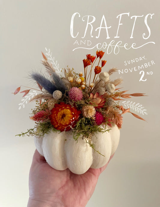 Dried Floral Pumpkin