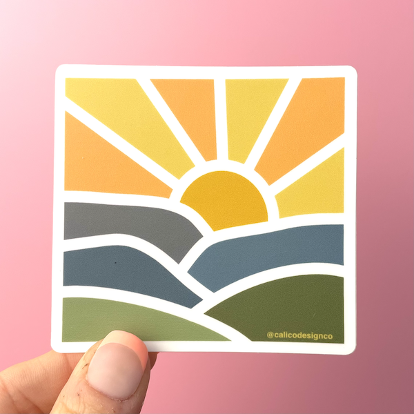 Golden Hour, Sunset Vinyl Sticker