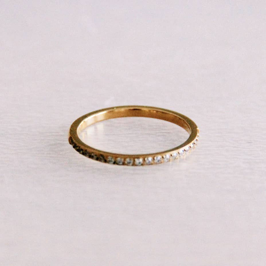 Bazou ring with mini zirconias - gold
