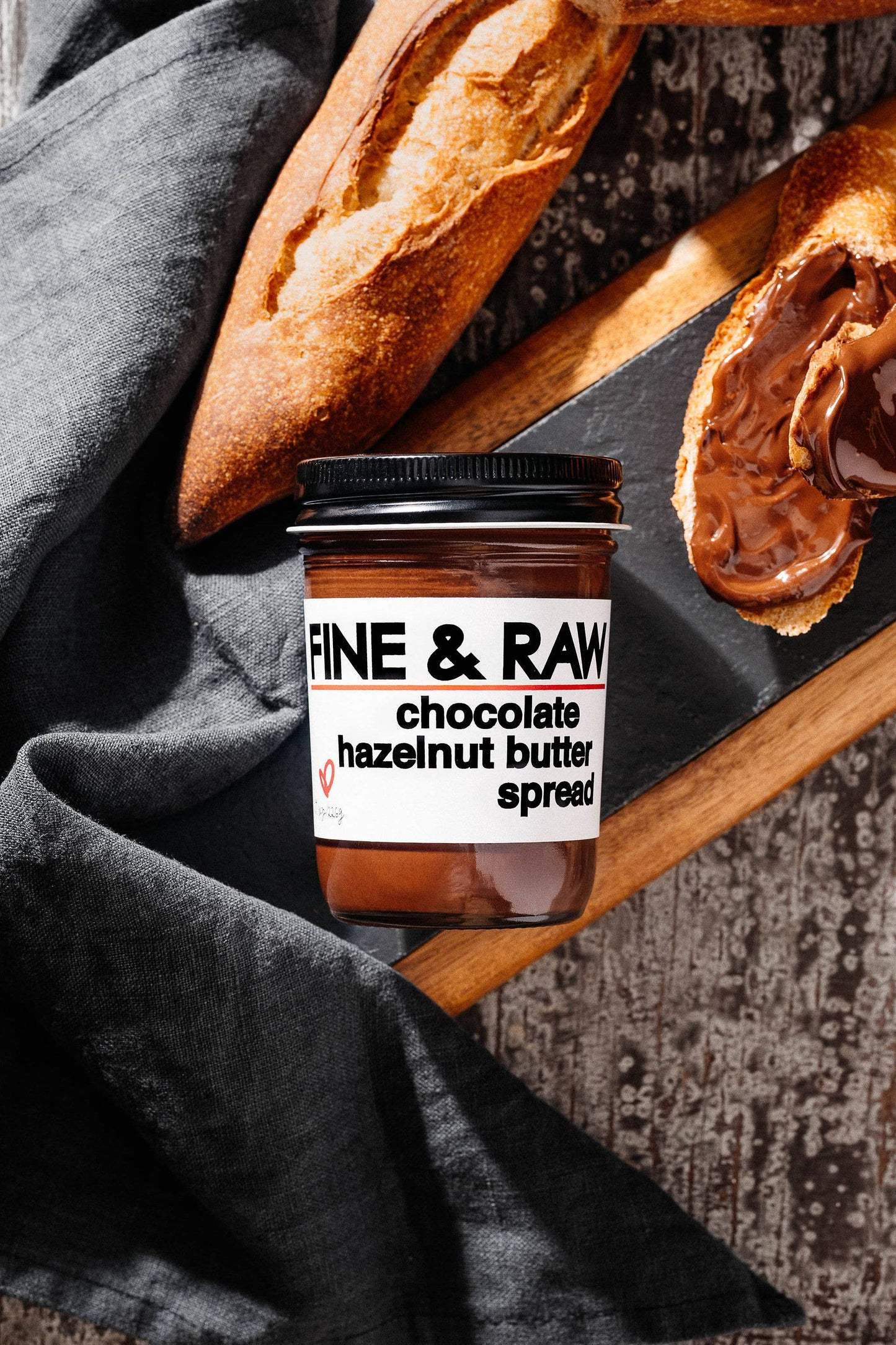 FINE AND RAW: chocolate hazelnut butter spread